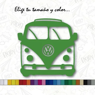 Sticker VW CALIFORNIA T1 car VOLKSWAGEN sticker vinyl Green Asturias