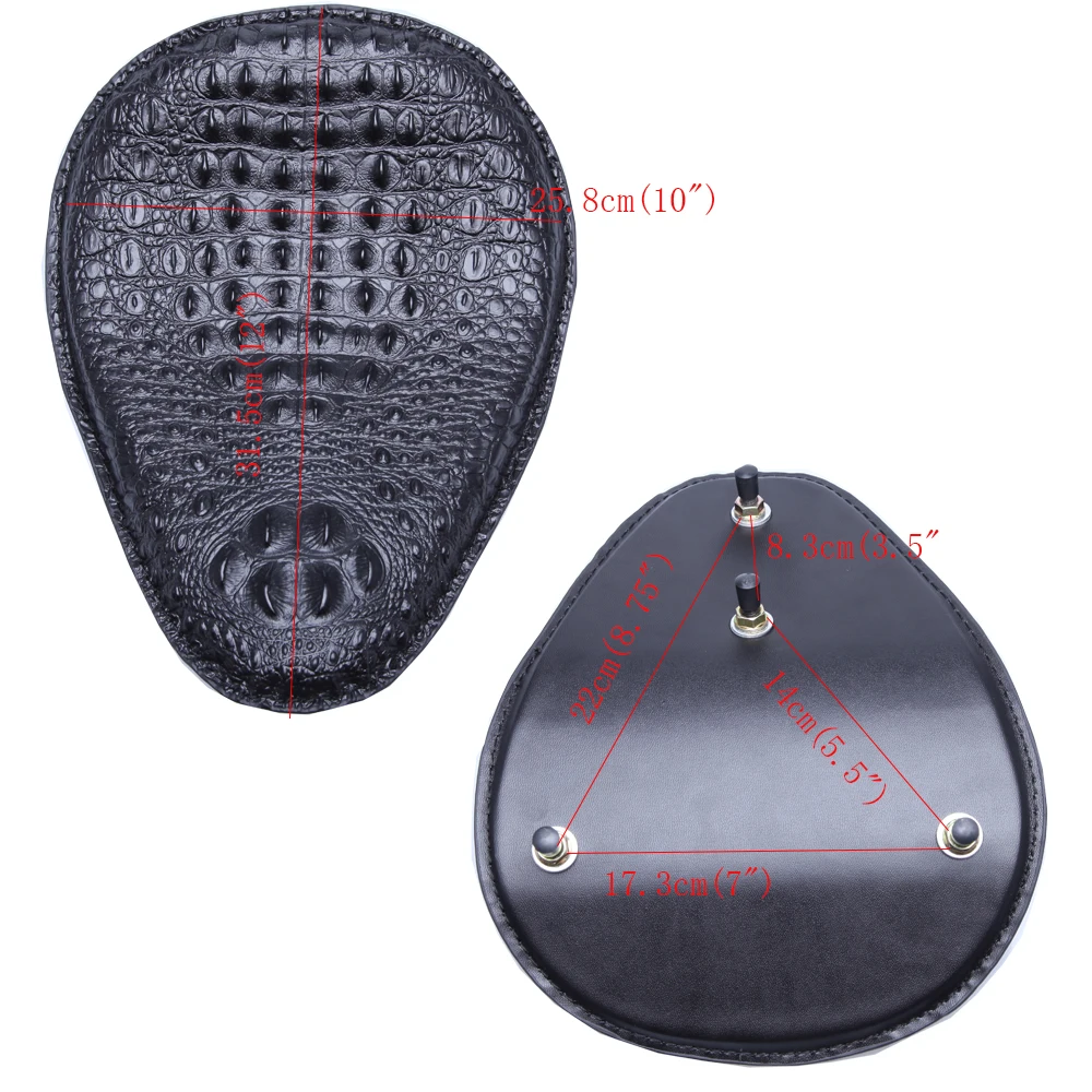 Solo Driver Seat 3/"Spring Bracket Base Pan For Harley Honda Yamaha Suzuki Bobber