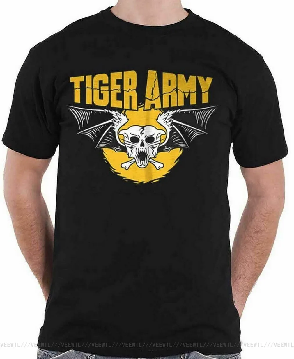 Tiger Army T Shirt Skull Tiger Band 