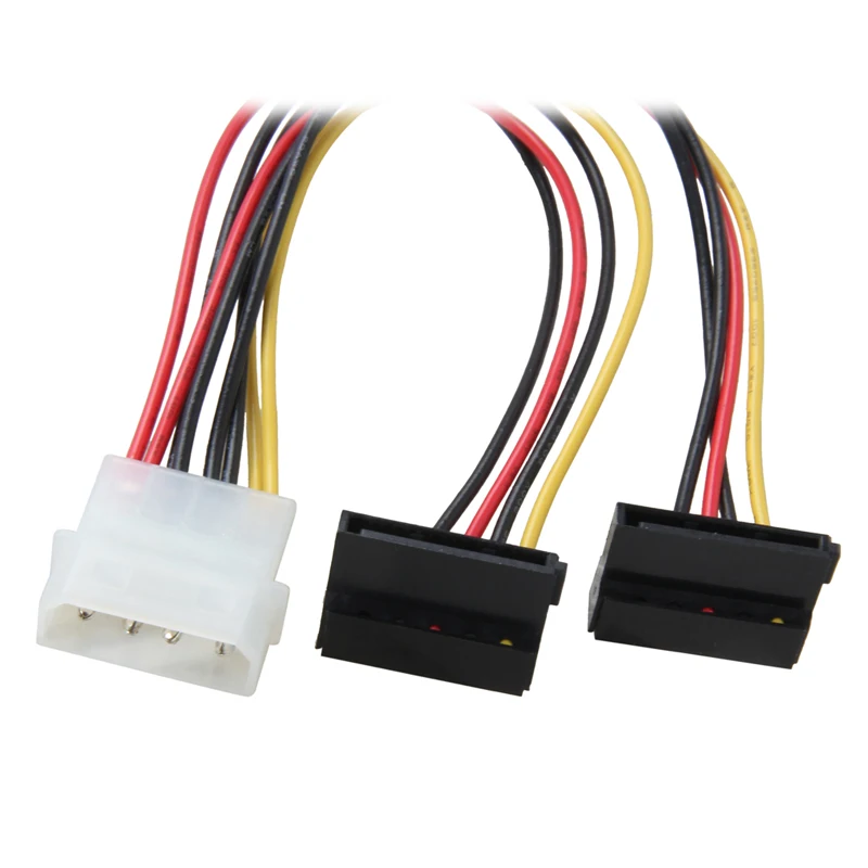 Адаптер питания Molex SATA сплиттер разъема 4 pin 2 IDE контактный 90 градусов для жесткого
