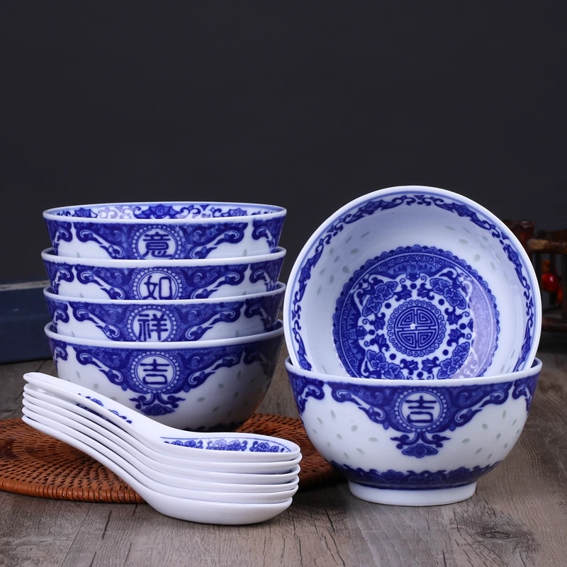Details about   6.1" Collect Chinese Jingdezhen Blue and White Porcelain Two Cloud Dragon Bowl 