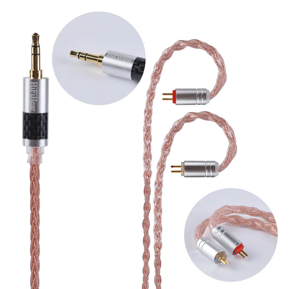 HiFiHear 8 ядерный сплав с чистый Медь кабель 2,5/3,5/4,4 мм балансный кабель с MMCX/2pin разъем для ZS10 ZS6 AS10 LZ A5 A6
