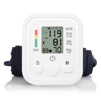 

Tonometer Blood Pressure Monitor Portable & Household Arm Band Type Sphygmomanometer LCD Display Accurate Measurement
