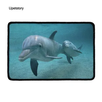 

Upetstory Printing Dolphin Bathroom Non-Slip Rug Outdoor Corridor Kitchen Mat Bedroom Floor Mat Entrance Doormat Home Decoration