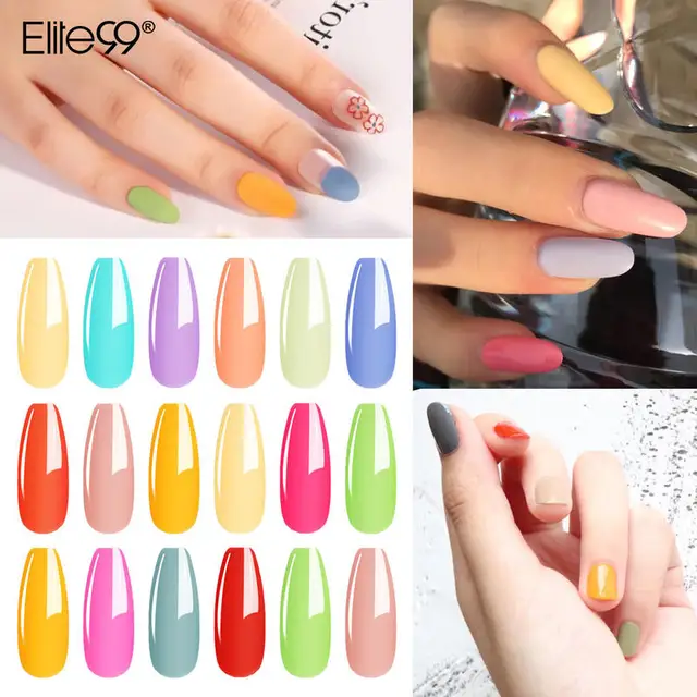 Elite99 6 Teile/los Gel Polish Set Alle Für Maniküre 10ml Vernis Semi Permanent UV Gel Lack Tränken Weg Von Nagel kunst Gel Nagellack