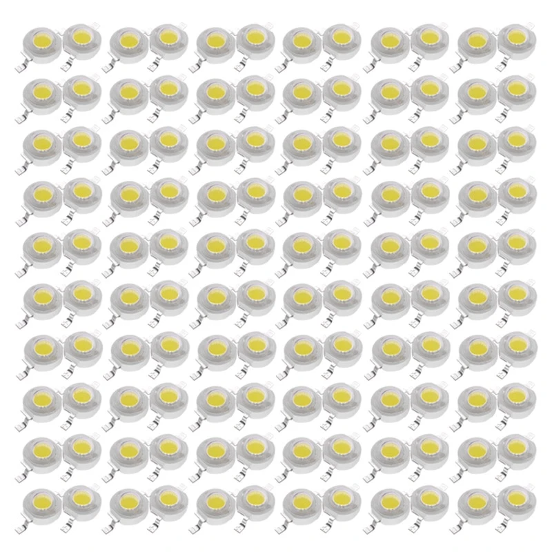 LED Light Beams High Power 120Pcs 1 W White Lamp Beads 6000K Emitter Components Diode DIY Lighting | Освещение