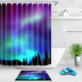

Star personality 3D digital printing shower curtain waterproof and mildew proof