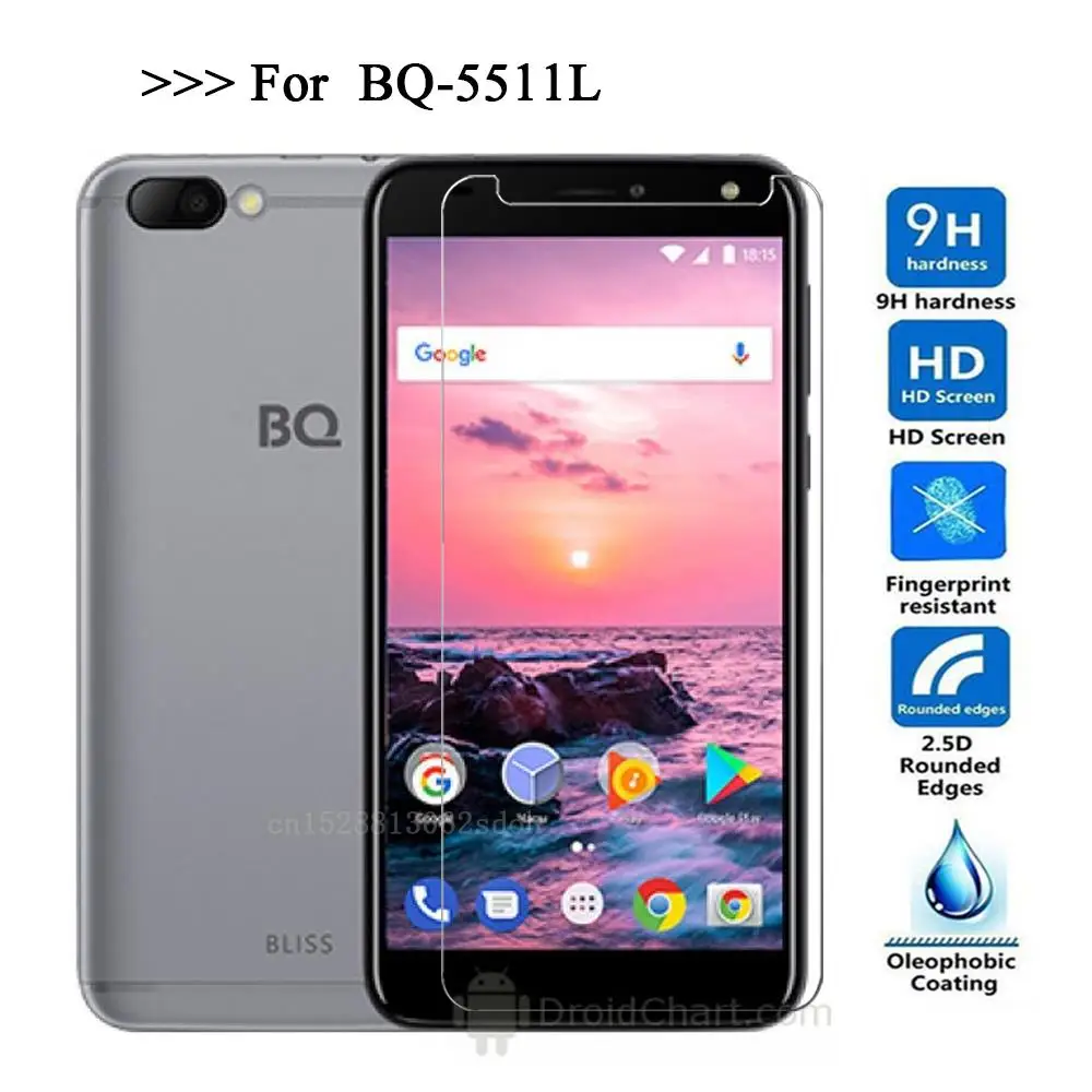 

9H 2.5D Screen Protector Glass Phone For BQ BQ-5511L Bliss Tempered Glass SmartPhone Front Film Protective Screen