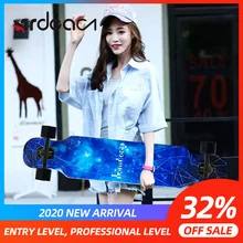 ARDEA long board skateboard four wheel 42in fashion higeway slide freestyle Russia maple skat Entry professional level Longboard