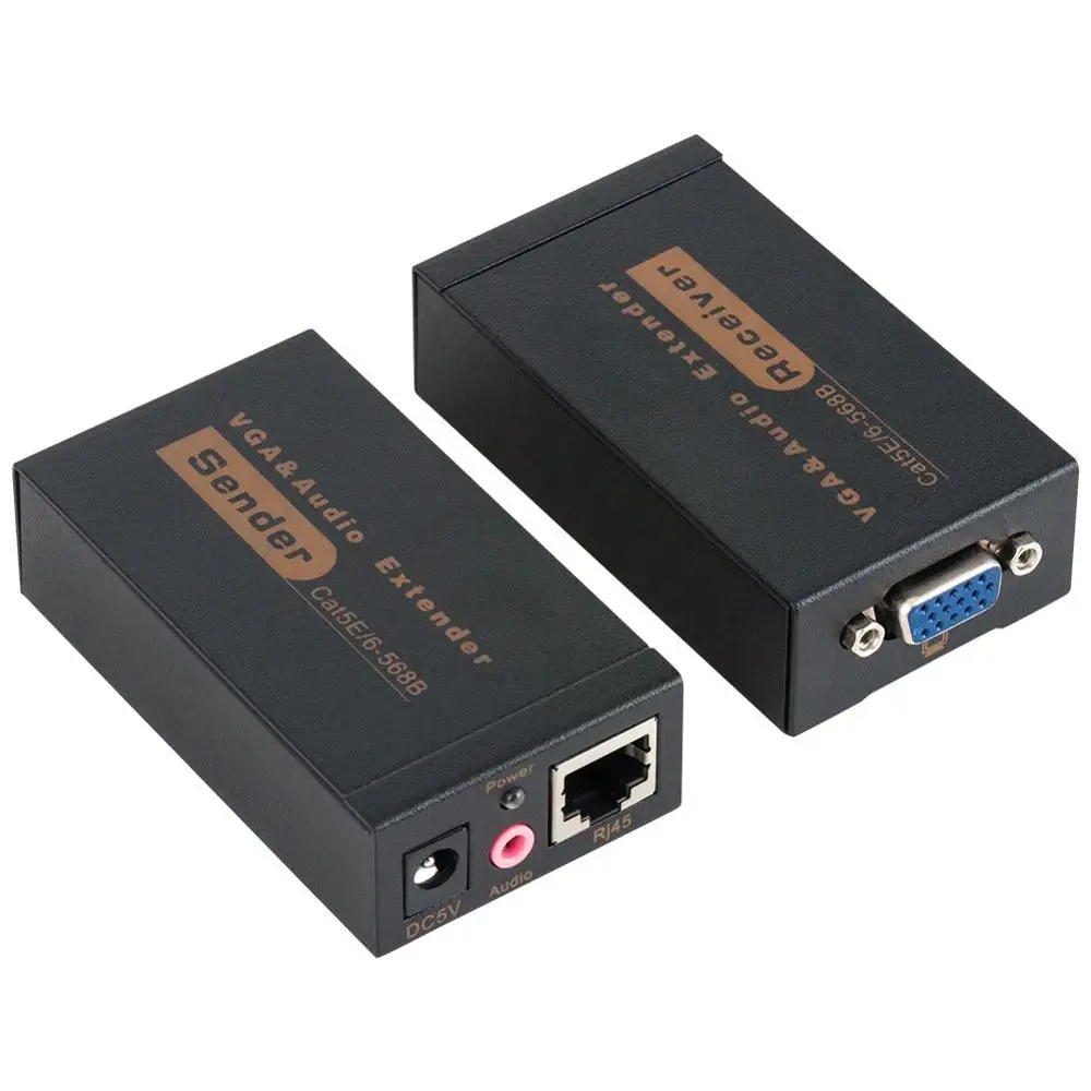 Удлинитель Zeadow VGA Cat5e Cat6 300 футов внешний кабель Ethernet до 100 м передатчик + приемник с