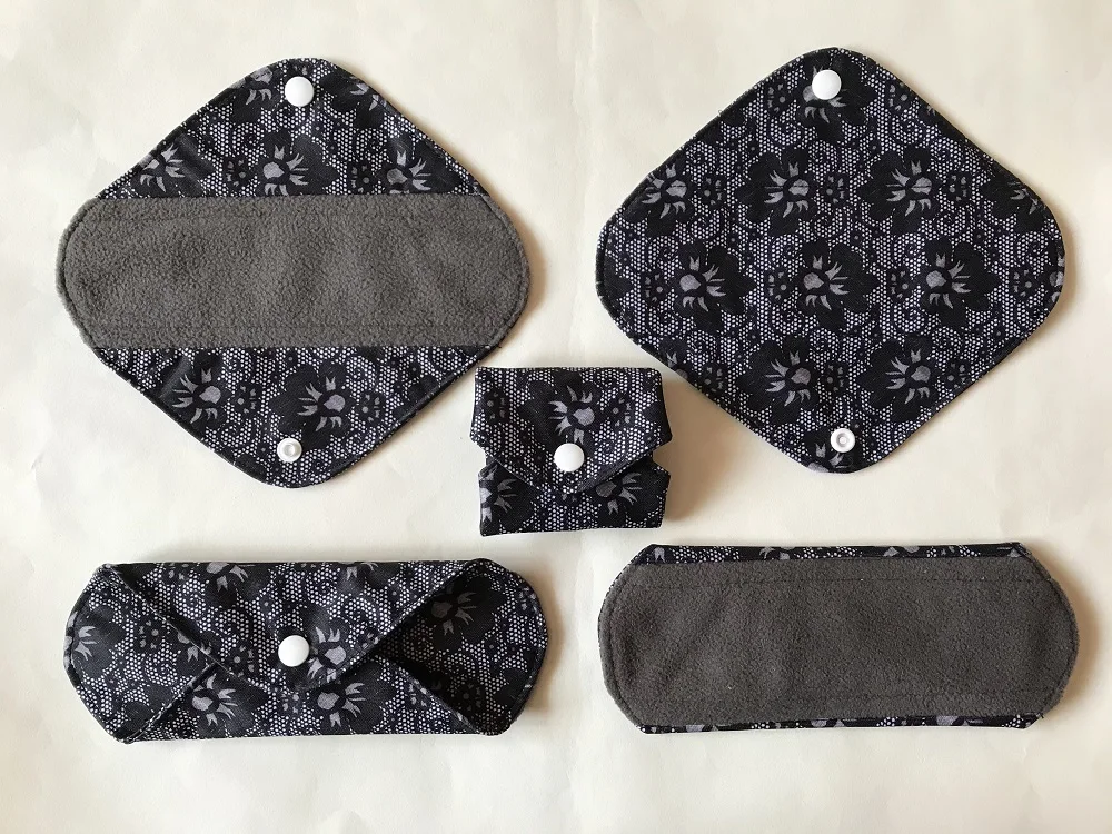 Sanitary Pads JUTESK's 20.5cm / 8 Inch Charcoal Bamboo Mama Cloth/ Menstrual Pads/Sanitary Pad/Panty Liner