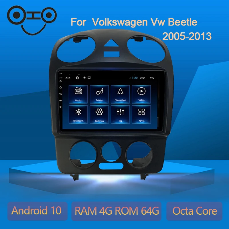 Beetle Android 10.0 Gps Navigation Car Player Radio For Volkswagen Vw Beetle 2005-2013