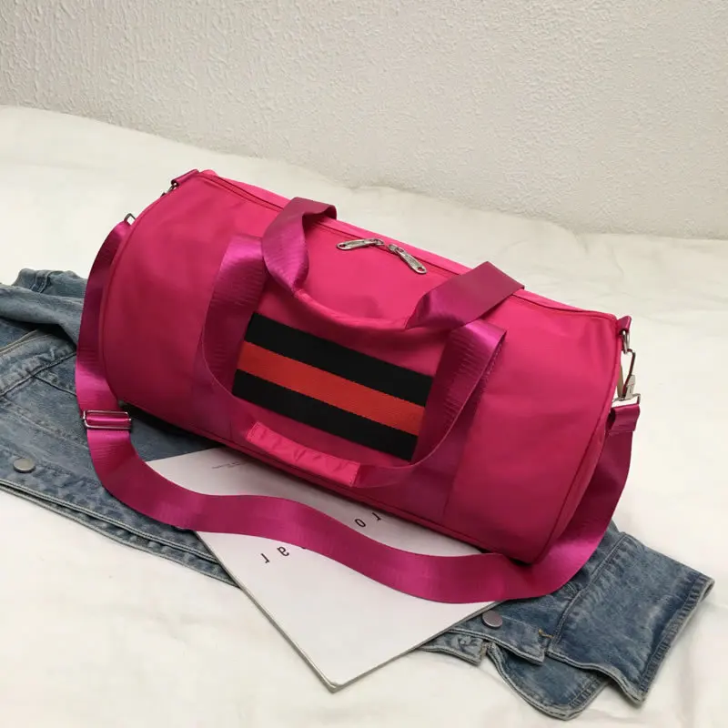 Мужская и женская териленовая ткань, спортивная сумка для фитнеса, маленькая ночная переноска для плавания, тренировочный рюкзак, хороший Дорожный Коврик для йоги, сумка HBG046 - Цвет: rose red