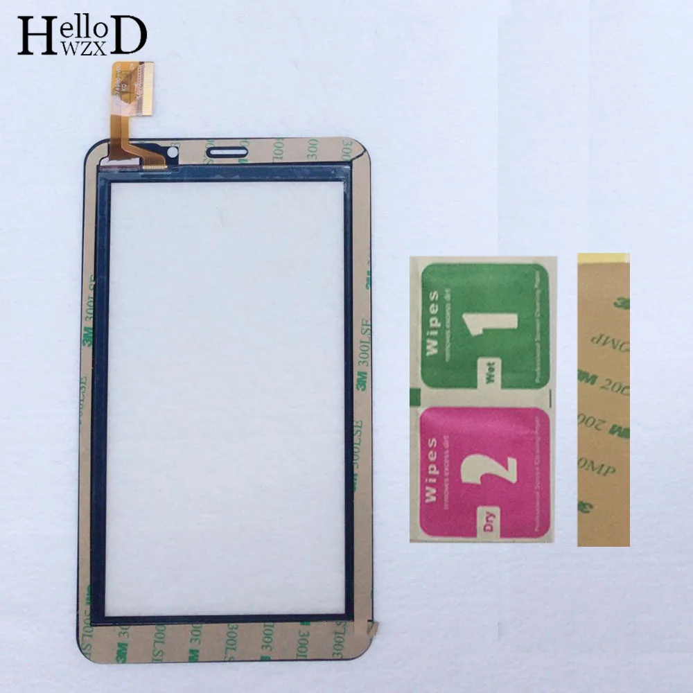 7" Touch Screen Digitizer Panel For BQ 7001G BQ-7001G Tablet PC TouchScreen Front Glass Digitizer Lens Sensor Parts Glue Wipes