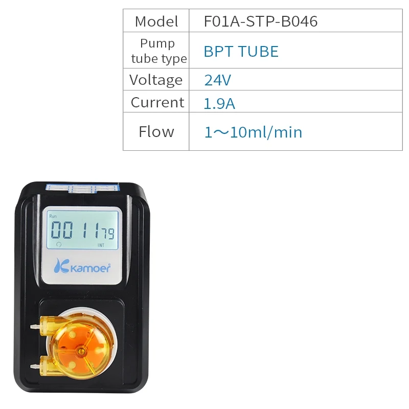 Kamoer F01A STP 110V~ 240V Перистальтический дозирующий насос машины с 24В Мощность HDMI DVI Переходник HDMI DVI и шаговый двигатель - Напряжение: F01A-STP-B046