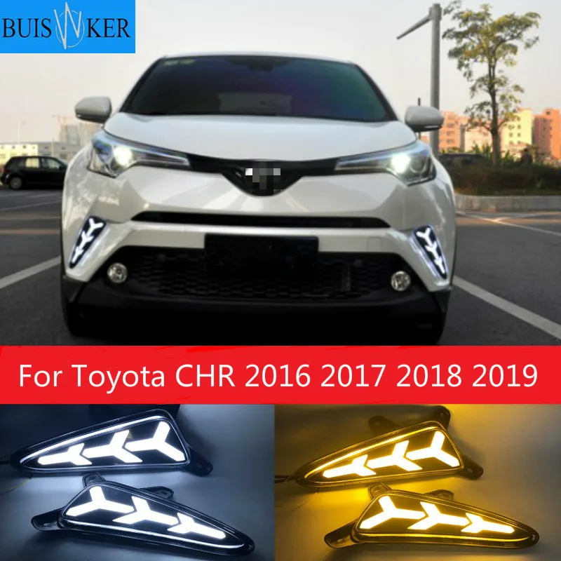 2 x DRL дневные ходовые огни противотуманные фары желтые указатели поворота для Toyota