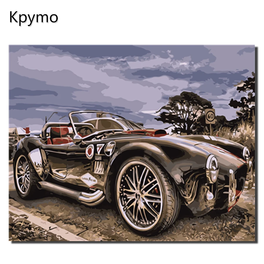 

Kpymo DIY Painting By Numbers Car Canvas Painitng Home Wall Art Picture Coloring By Numbers For Home Decor 40x50cm XZ-0336