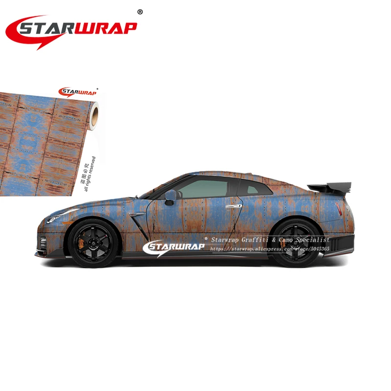 Starwrap Camo удивительная ржавая пленка винил для ржавчины автомобиля обертывания ржавая камуфляжная виниловая пленка с воздушным пузырьком бесплатно