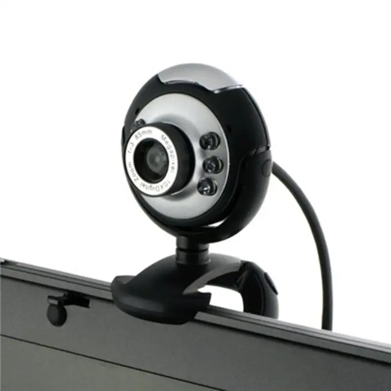 6 светодиодный USB HD Компьютерная камера 12 мегапикселей клип-на веб-камера 360 градусов вращающийся с микрофоном ночное видение для настольного ПК