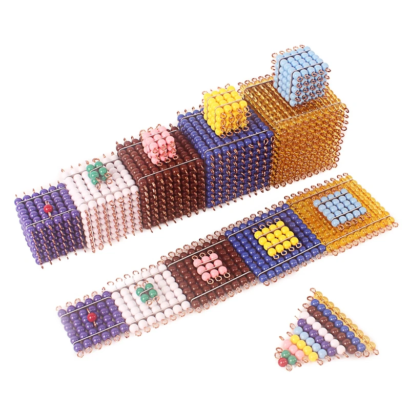 Kids Toy Montessori Colorful Beads Cubes Thousands Squares Materials Digitals 1-1000 Math Toys for Children Early Educational educational toys math toys teaching aids toys learning board toy