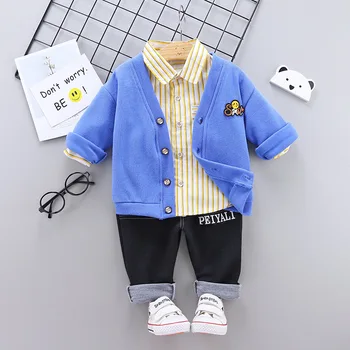 

Baby Boys Girls Christmas Autumn Warm WaistCoat + sweater jacket + pants 3 pieces of clothes for toddlers and toddlers