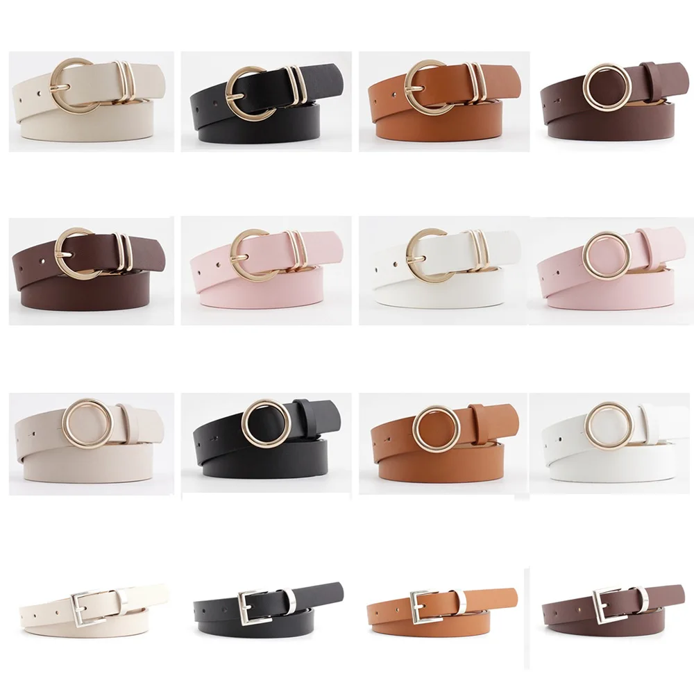 

Women Wild Waistband Round/Square Buckle Belt Ladies Decoration Jeans Belts BLTYN20009