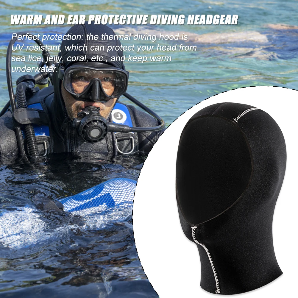 Neoprene Scuba Diving Hood Neck Cover Wetsuit Winter Swim Snorkeling Hat Cap US 