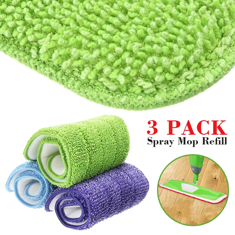 3pcs Spray Mop Replacement Pads Heads Microfiber Spray Mop Refill