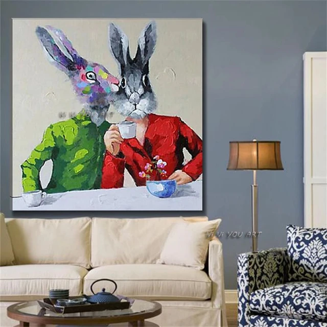 Abstract Rabbit Painting