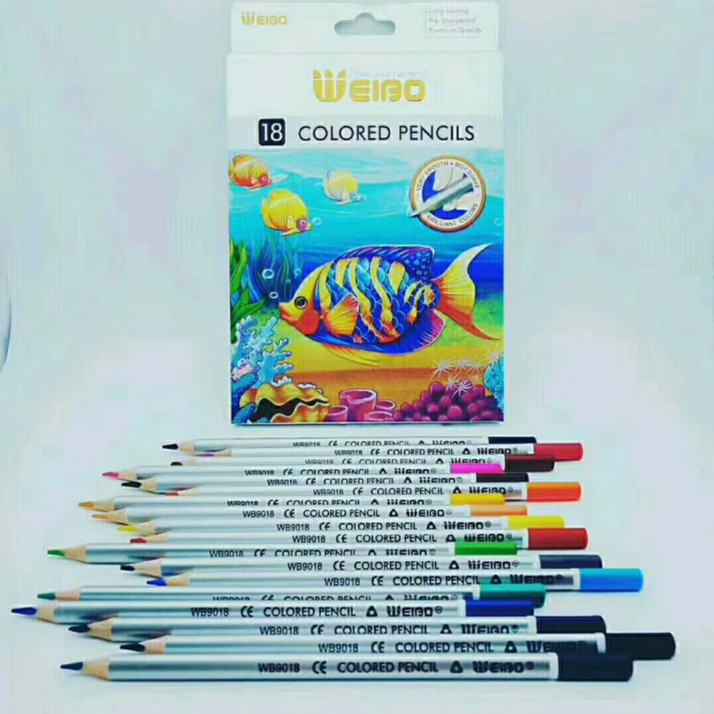 Colored Pencils 18PCS Adult Coloring Set Safety Colorful Pencil for Kids -  China Color Wood Pencil, Color Pencil Set