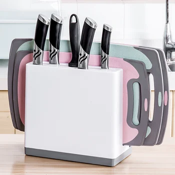 

Multifunction Scissors Knife Holder Cutting Board Holder Draining Rack Storage Shelf Kitchen Organizer Chopping Knife Rack
