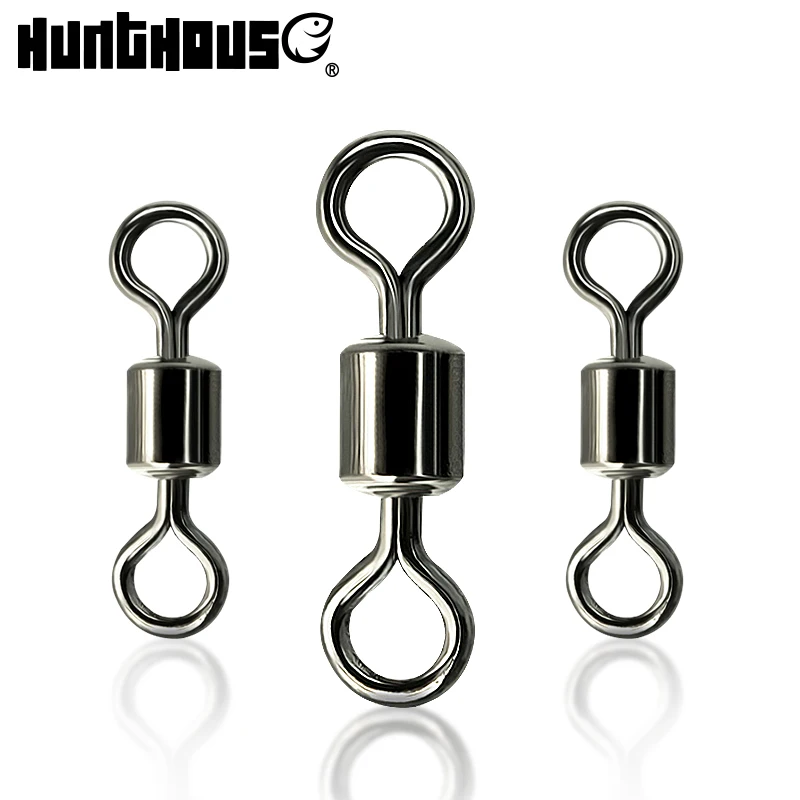 

Hunthouse Fishing accessories fishing lure swivel tool hook 30pcs lw312 Anti-corrosion 8 word loop High strength 6 size