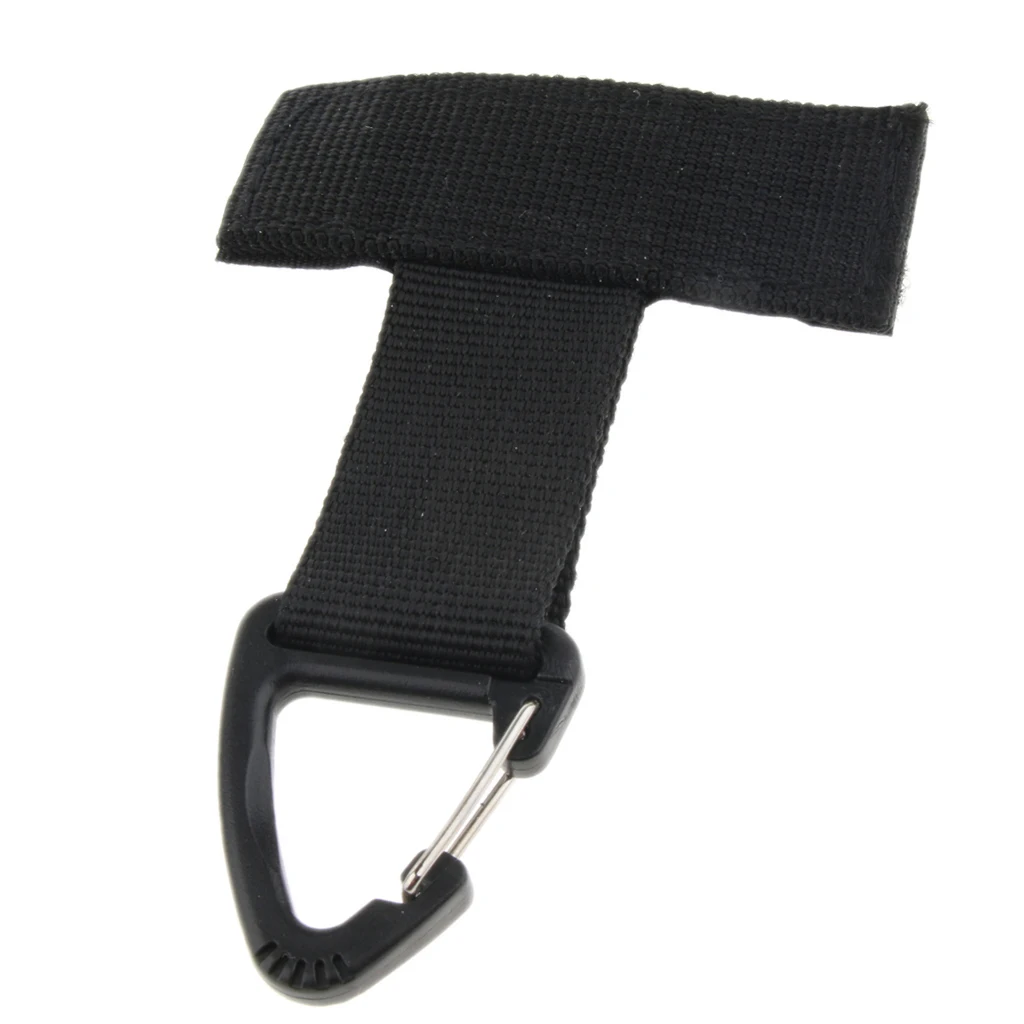 Belt Holder Nylon Clips with Spring Snap Hook, Keychain Carabiner Buckle for Molle Strap Webbing Attachement, Black