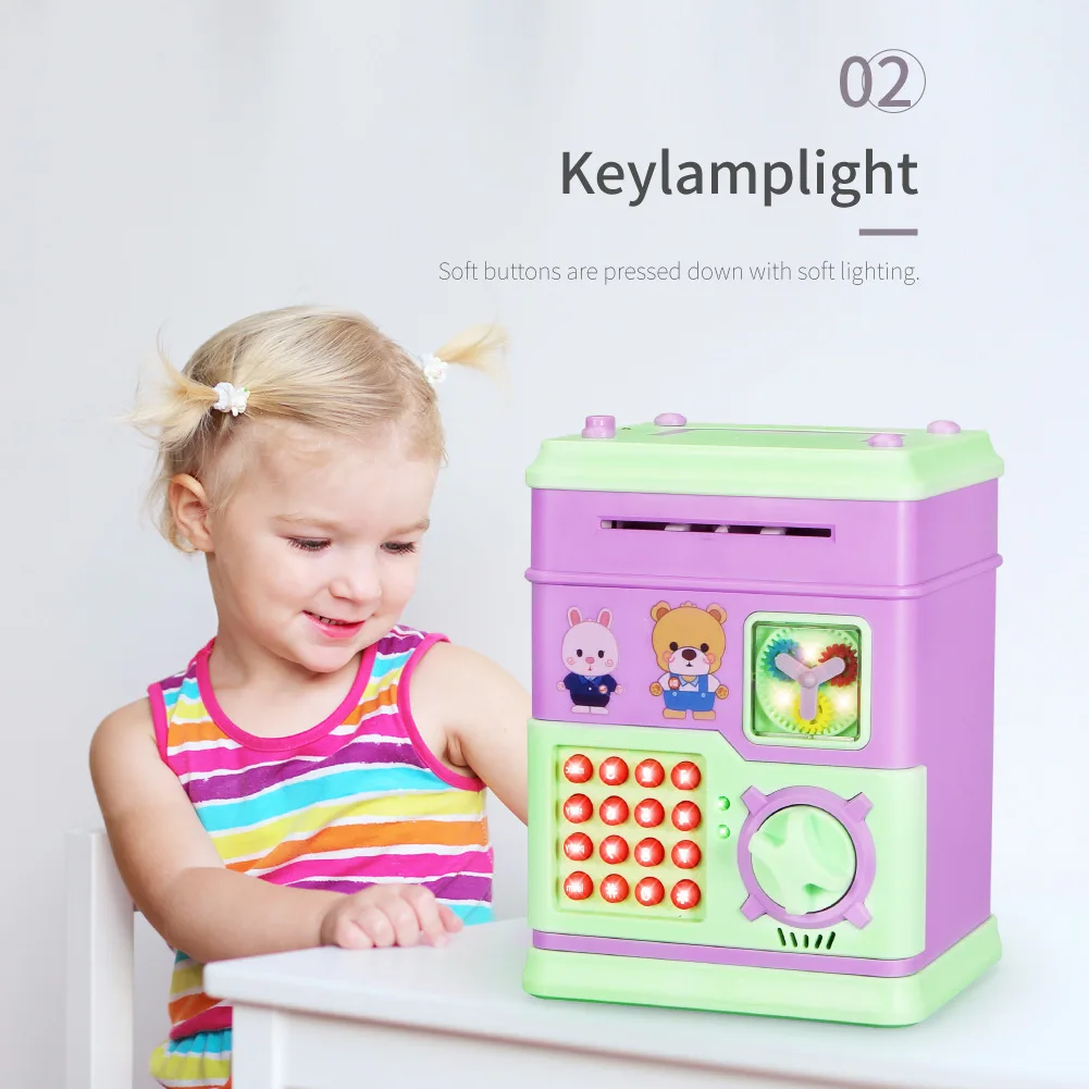

1003 Strange New Creative Multi-functional Coin Bank ATM Password Suitcase Automatic Piggy Bank Children'S Educational Toy