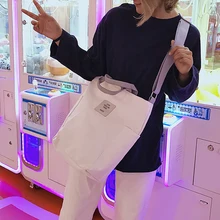 Женская Повседневная Большая вместительная сумка на плечо в Корейском стиле с несколькими карманами, легкие сумки из парусины на молнии, многоразовые повседневные сумки