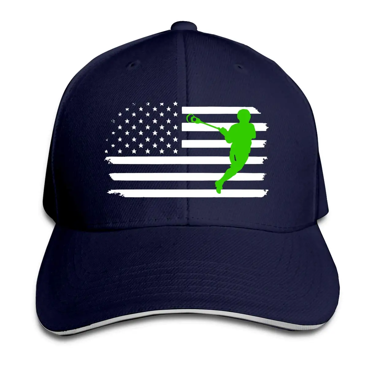 Лакросс американский флаг унисекс бейсбольная Кепка Классическая Регулируемая на липучке