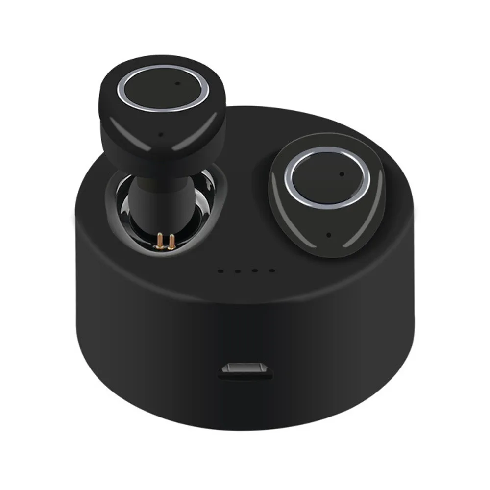 Black Новинка 3D стерео bluetooth-гарнитура Mini TWS Twins беспроводные наушники-вкладыши Z85 - Цвет: Black