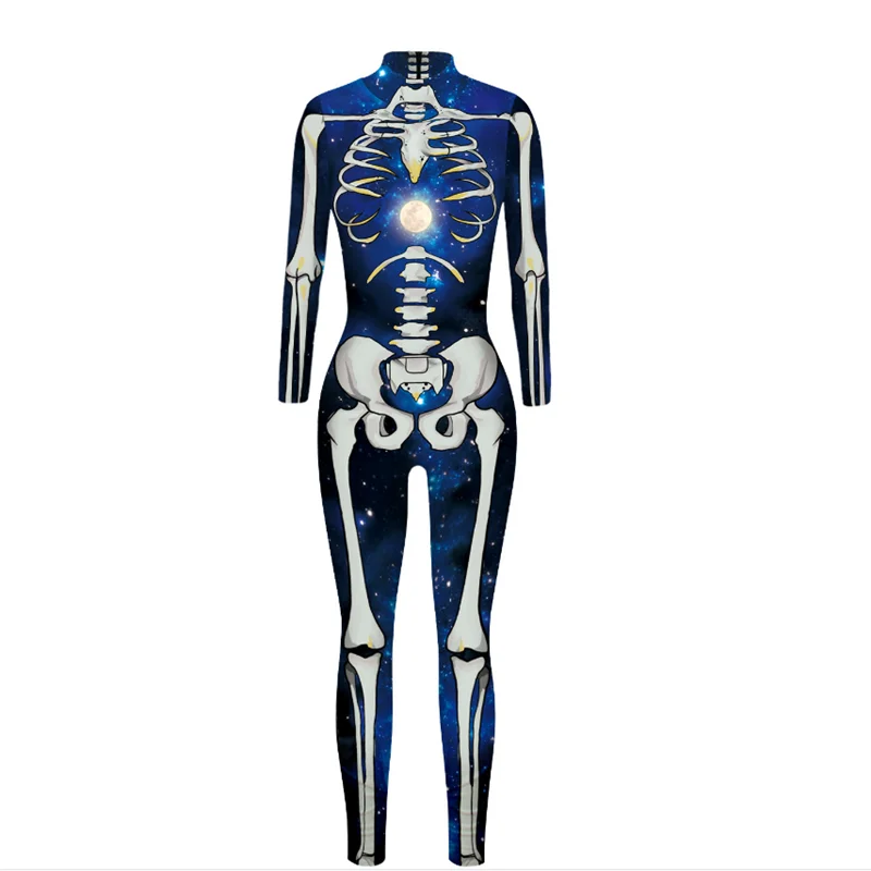 Skeleton Rose Sexy Women Halloween Devil Ghost Jumpsuit Party Carnival Performance Scary Costume Kids Baby Girl Day Of The Dead