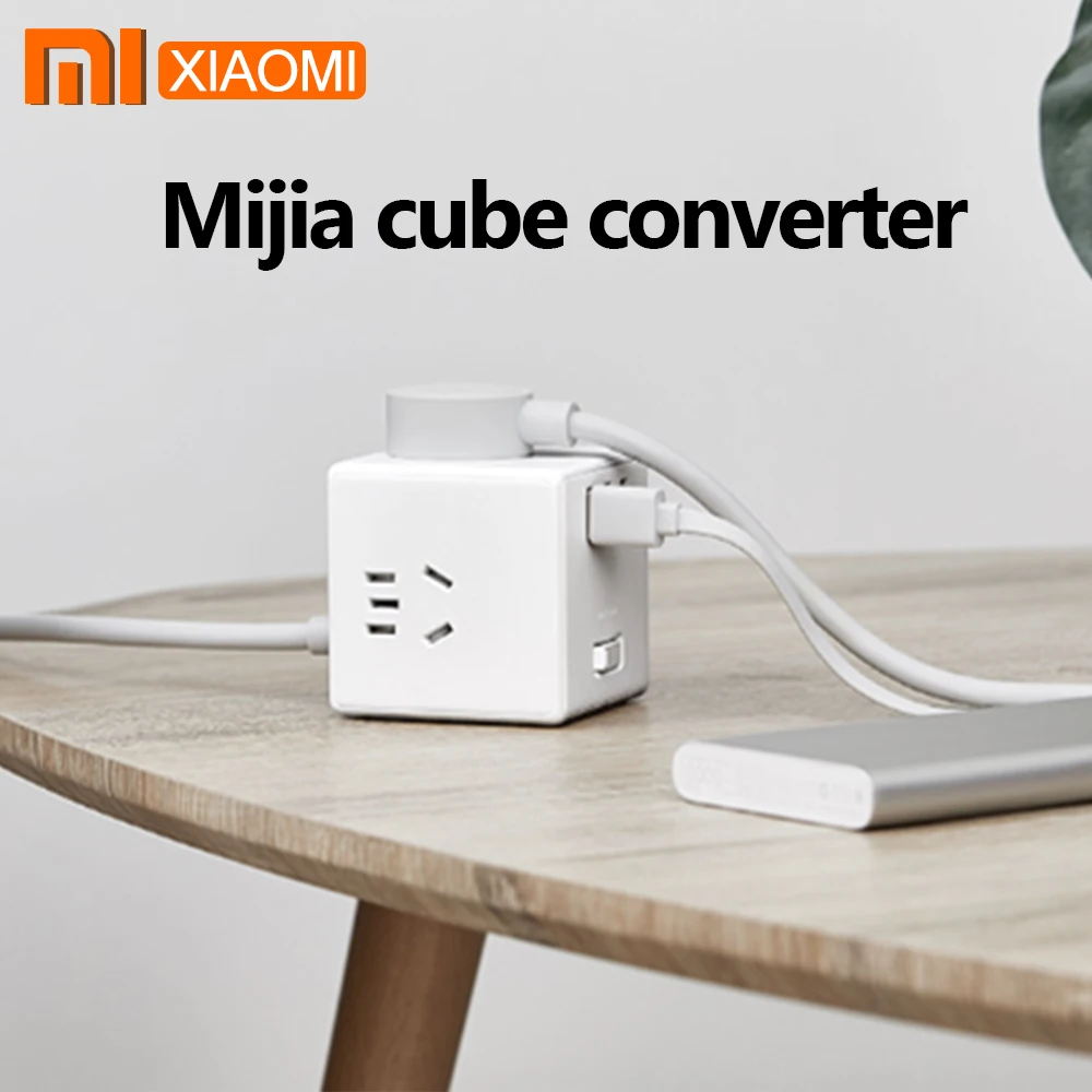 Xiaomi Mijia Cube конвертер USB зарядное устройство адаптер питания 2 в 1 волшебный куб 3USB разъем PD быстрое зарядное устройство портативная розетка