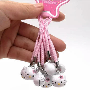 

Hello kitty Bell Keyring Cell Phone Strap Jingle Bell Keychain Accessories