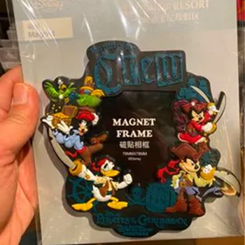 

Original Shanghai Disneyland Park Pirate Mickey Donald Duck Exploration Cartoon Cute Magnet Photo Frame Fridge Magnet X5644
