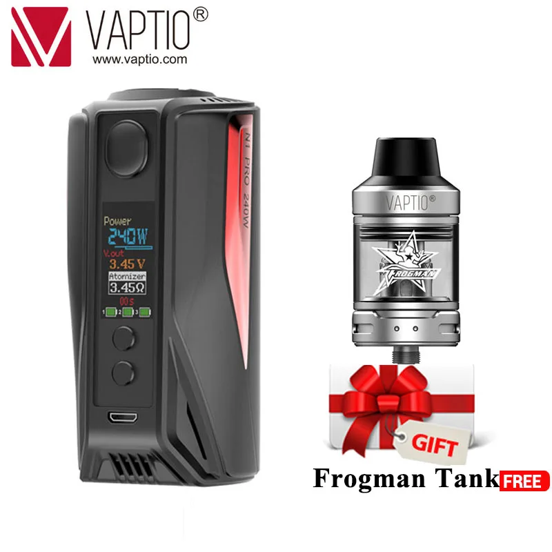 Cena 【Clearance】 prezenty Vape mod oryginalny Vaptio N1 Pro2400W elektroniczna skrzynka papierosowa mod wsparcie 2X18650 baterie bez baterii
