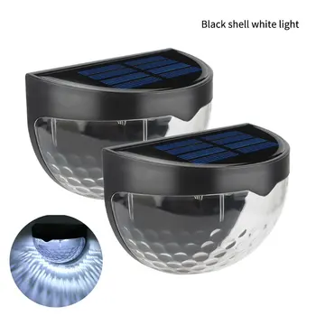 

2Pcs 6 LED Security Semi-Circular for Patio Stairway Driveway Solar Outdoor Deck Light Wall LED Decorative Lights
