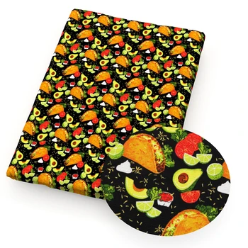 

David accessories 50*145cm Fruit Lycra Cotton Fabric for Tissue home textile for Sewing Cushion Cover Table Runner,c12545