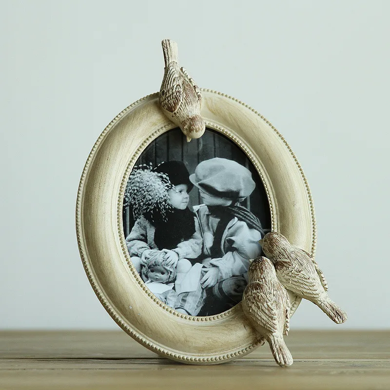 1PCS American Bird 6 Inch Photo Frame Retro Old Picture Frames Home Decor Ornaments