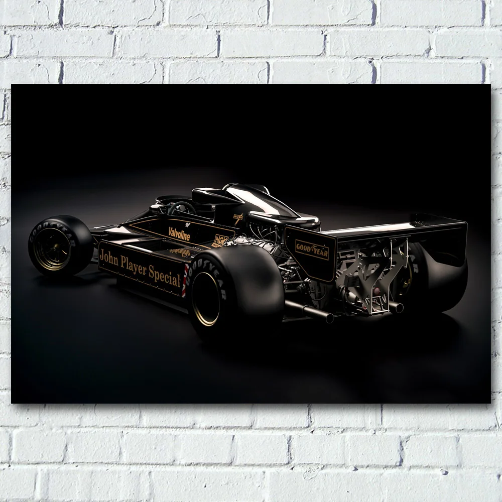 Lotus 78 классическая спортивная черная Настенная картина Формула один для гонок