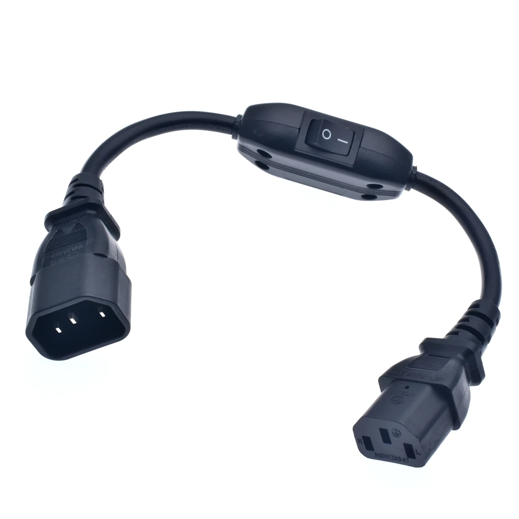 Удлинительный шнур питания C14-C13 IEC 320 C13 Female to C14 Male с переключателем 10A Fr PDU UPS 1 шт. * |