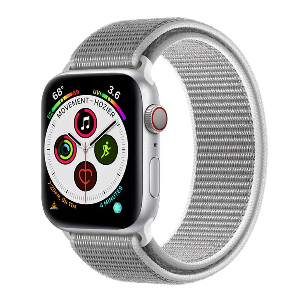 Ремешок для наручных часов Apple Watch серии 3/2/1 мягкий нейлон дышащий сменный ремешок Спортивные петли для наручных часов iwatch серии 4 5 дропшиппинг - Цвет ремешка: 6seashell