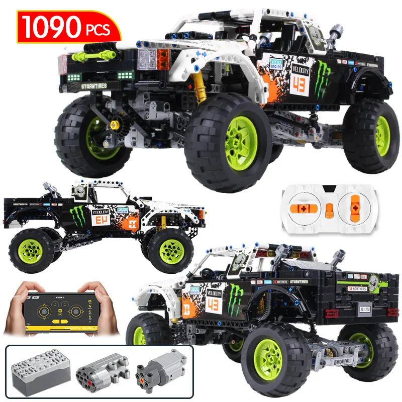 

1090Pcs City Diy RC/non-RC SUV Vehicle Building Block For Legoingly Technic APP Remote Off Road Car Bricks Toys for Children