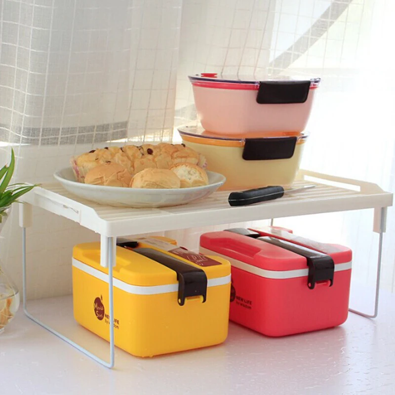 

1PC Kitchen Storage Rack Plastic Folding Flavoring Shelf Organizer for Kitchen Bathroom Practical Tool